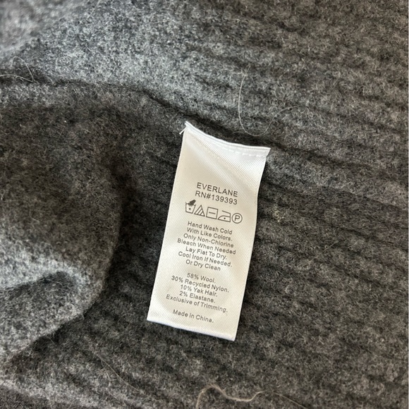 EVERLANE The Cozy Charcoal Gray Long Hooded Cardigan Maxi Duster Sweater - Picture 13 of 13
